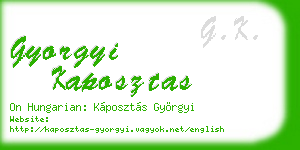 gyorgyi kaposztas business card